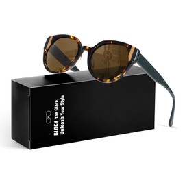 DeepQ Handmade Acetate Polarised Mens Womens Sunglasses UV400 Protection Ideal for Driving & Outdoors MB1266