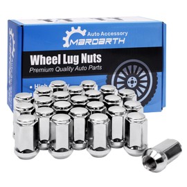 Set of 24, 14x1.5 Lug Nut 1.75 in Chrome Bulge Acorn Compatible with 1999-2023 Silverado Sierra 1500