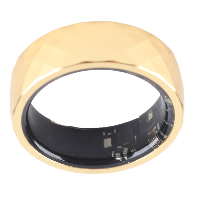 Smart Ring Aluminum Alloy Pedometer Sleep Temperature Tracking Lightweight Smart