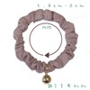 Caniribo Handmade Cat Collar, Simple, Scrunchy, Comes with Bell, Dull