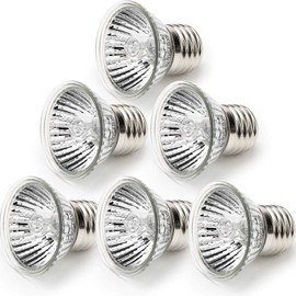 75W Sun Basking Lamp Bulb, AngleKai 6 Pack Full Spectrum UVA UVB Reptile Heat Lamp Bulb for Turtle Sunbathe Heat Lamp Bulb (75W) …