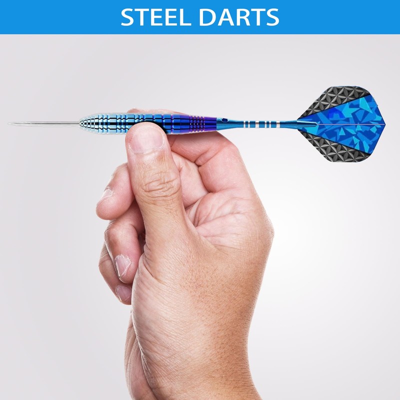 Lavishio Steel Tip Darts Set,3 Pack Professional Steel Tip Dart