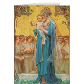Madonna and Child by Enric M. Vidal Greeting Card (25 Cards) Religious Holiday Made in USA
