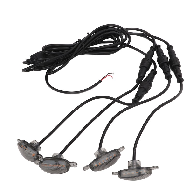 1V4 Smoke Lens Front Grille Driving Lights Amber LED Lamps