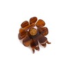 Lele Sadoughi Women's Sunflower Claw Clip, Rust, Brown, 1 Count