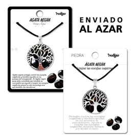 cotigo Tree of Life Necklace with Natural Energy Stone Pendant - Various Semi-Precious Stones, Stone, Agate