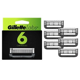 Gillette Labs Men's Blade Refills w/Exfoliating Bar 6 Refills***FREE SHIPPING***