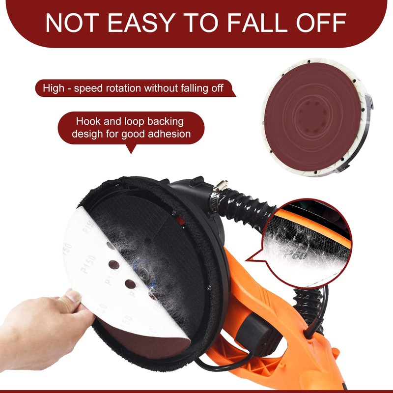 Awutzut 9 inch Sanding Discs 120 Grit 8 Holes Hook