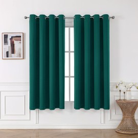 BEAUTEX Blackout Curtain with Eyelets, Blackout Eyelet Curtain, Opaque, Darkening, Choice of Sizes and Colours (Width: 140 cm, Height: 145 cm, Petrol)
