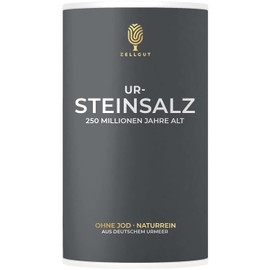 Natural Stone Salt • 100% German Original Stone Salt (Natural, Untreated) • Pure Natural from German Primal Sea • No Release Agents & Bleach • No Iodine • No Fluoride