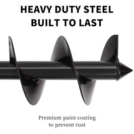 Auger Drill Bit for Planting 10x30cm Garden Auger Spiral Drill Bit Bulb Planter Auger Post Hole Digger Garden Spiral Hole Drill Planter Soil Auger Planting Auger for Hex Driver Drill Solid Shaft