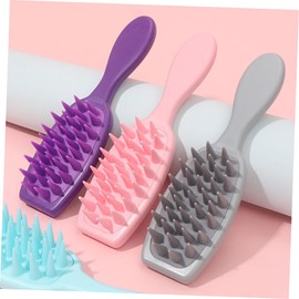 BIUDECO 3pcs Scalp Massager Brush Set Hair Shampoo Comb Scalp Scrubber for Soft Massaging Bristles Family-size Shower Brush