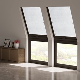 WOLTU Thermal Skylight Roller Blind, No Drilling, Sun Protection, Blackout Roller Blind with Suction Cups, Thermal Blind, Heat Protection for Velux and Roto Windows Y45 / 045, White, 57 x 100 cm