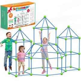 140 PCS Fort Building Kit for Kids Age 4-10, Den Building Kit Fort Toys