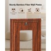 TREEWELL 4-Pack Decorator Outlet Cover Plate, Wood Grain Decorative Switch
