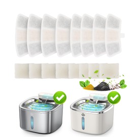 oneisall 8pcs Replacement Filters for PW04 3.5L Wireless Cat Water Fountain （for Fountain in Model PW04
