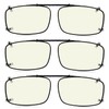 Eyekepper 3-pack Blue Light Blocking Clip-on Glasses 54 * 34MM