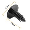 MANSHU 200 Pcs Black Plastic Push Clip Fasteners, 7mm Hole