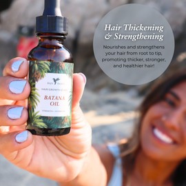 Baja Basics Batana Oil for Hair Care with Argan Oil for Hair, Jamaican Black Castor Oil, Thickening, Strengthening, Moisturizing, Hydrating for All Hair Types, Hair Care for Men and Women 1oz