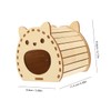 Angoily Natural Wood Hamster House Toy Hamsters Foraging Bed Coconut