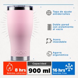 OKKO Termo Gorila Rosa, 900 ml, 30 oz