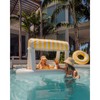 funboy Yellow & White Striped Floating Cabana Bar - A