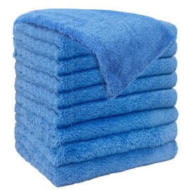 CODOHI 8 Pcs Large Microfiber Cleaning Cloth, 15.75"x15.75" Washable Reusable Microfiber Towel for House Floor Kitchen Car Window Highly Absorbent, Lint and Streak Free