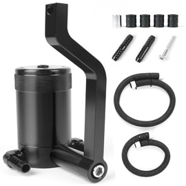 KVR Oil Separator Compatible with 2011-2023 Dodge 350ml Oil Catch Can Tank Aluminum Polish Baffled Reservoir Black