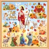 decalmile Fall for Jesus Double Sided Window Clings Autumn Pumpkin
