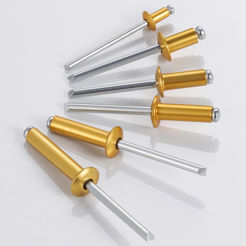 Wensilon (250 Pcs) 3/16"x1/2" Golden Aluminum blind pro Rivets,Golden Aluminum
