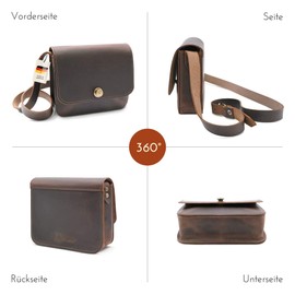 Thielemann Sienna Mini Bag, Made in Germany, Evening Bag, Small Leather Bag, Going Out Bag, Leather Shoulder Bag, Theatre Bag, Plain Bag, Ranger | Dark Brown