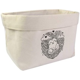 Large 'Cat Love' Canvas Organiser/Storage Bag (OR00032518)