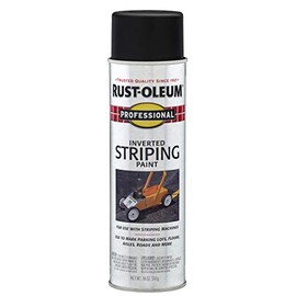Rust-Oleum 2578838 Professional Stripe Inverted Striping Spray Paint, 18 oz, Black