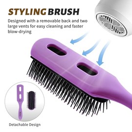 4 cepillos de pelo para mujer, peine para mujeres y cepillo para desenredar, ideal para cabello humedo o seco, no mas enredos de pelo para cabello lis