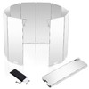 Hikenture Camp Stove Windshield Aluminium Windscreen Alloy Wind Screen, Lightweight
