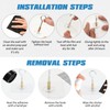 braxan 10 Pack Adhesive Ceiling Hooks, No Drilling Heavy Duty