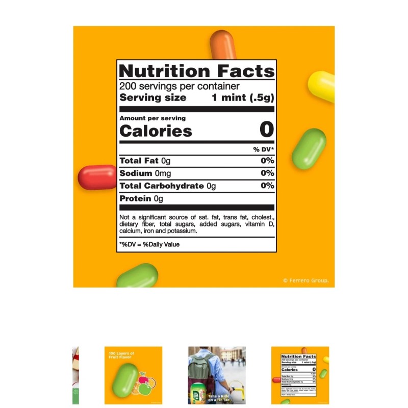 Tic Tac Fruit Adventure Mints, On-The-Go Refreshment, 3.4 oz Pack