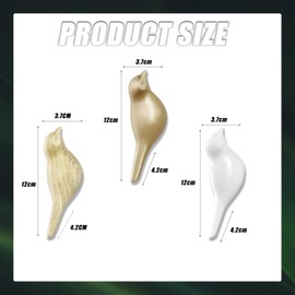 1Pcs 3D Resin Bird Wall Hook, Birds Shape Towel Coat Hook Wall Hooks, Bird Wall Decor, Wall Mounted Hanging Hooks Decorative Home Accessories for Living Dining Room, Towels, Coats, Bags ﻿ (Golden)