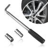 FSTURIOS Lug Wrench Wheel Wrench, Telescoping Lug Wrench with 17/19mm