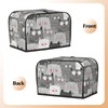 Cat Pattern Toaster Cover with Pockets, Polyester Fabric Quilted Two