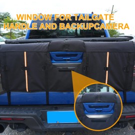 Amooca Tailgate Pad for Mountain Bikes Pickup Truck Tailgate Protection Pad with 3 Tool Pockets 52'' Wide for 5 Bicycles