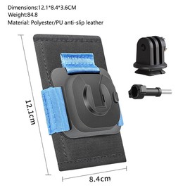 CS PRIORITY Backpack 360° Rotate Clip Chest Shoulder Clamp Mount Strap Holder Compatible for Hero13 12 11 10 Action Camera Accessory (Combo B)