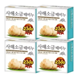 Mugunghwa 무궁화 사해소금 때비누 100g X 4개 Mugunghwa Natural Sea Salt Soap 100g x 4 [Single item]