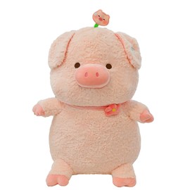 AQCQDQ Cuddly Toy Pig, Pink Pig Cuddly Toy Figures Plush, Cute Pig Plush Toy, Plush Toy Throw Pillow Gifts for Children (35 cm)