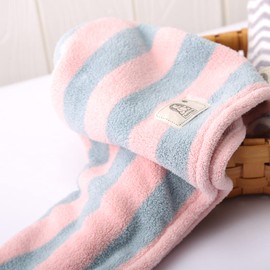 2 Pack Fast Dry Microfibre Hair Towel, MH MOIHSING Hair Towel Wrap for Women Microfiber Absorbent Towel, Quick Drying Lady Towel with Button Soft Hair Turban Bath Head Wrap Hat Spa Cap