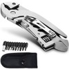 dpnao Multitool Wrench With 7 Tools/Pliers/Wire Cutter/Flat Screwdriver/Phillips Screwdriver/Portable Folding