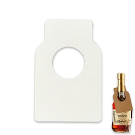 Alpha Depot ボトルタグ クラフト紙 吊り下げタグ ワインタグ 飲食店 業務用 ボトルキープ (ホワイト, 100個セット)