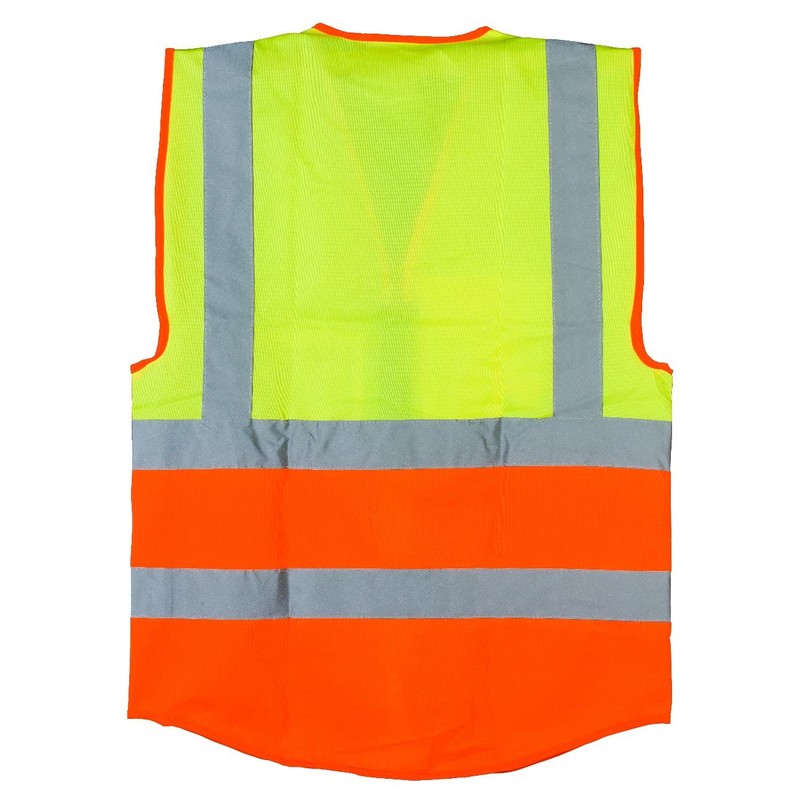 BeruStar High Visibility Vest 2-Colour Yellow / Orange with Zip