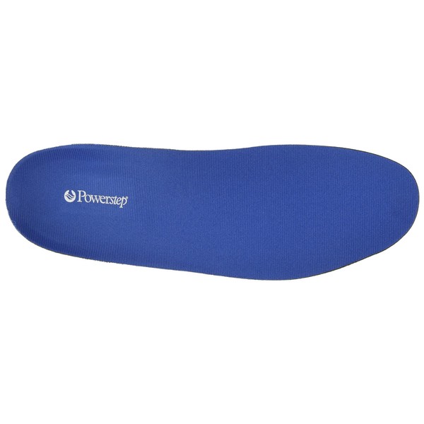 Powerstep Full Length Orthotic Shoe Insoles with Arch Support - Unisex - Relieves Metatarsal, Arch and Heel Pain, blue/black