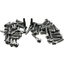 Harris Hardware 90204 Chrome Plated Torx T27 Security Fastener Pack for 1 inch Panels, 20 Sets of Shoulder Bolt & Barrel Nut with 2 T27 Bits